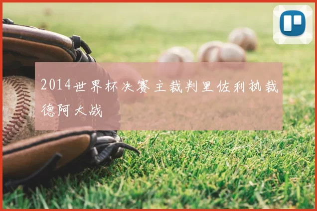 2014世界杯决赛主裁判里佐利执裁德阿大战